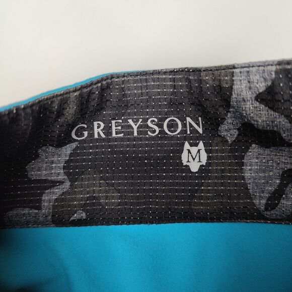 Greyson Tate Mockneck Teal Quarter 1/4 Zip Performance Golf Pullover Mens Medium - Picture 4 of 5